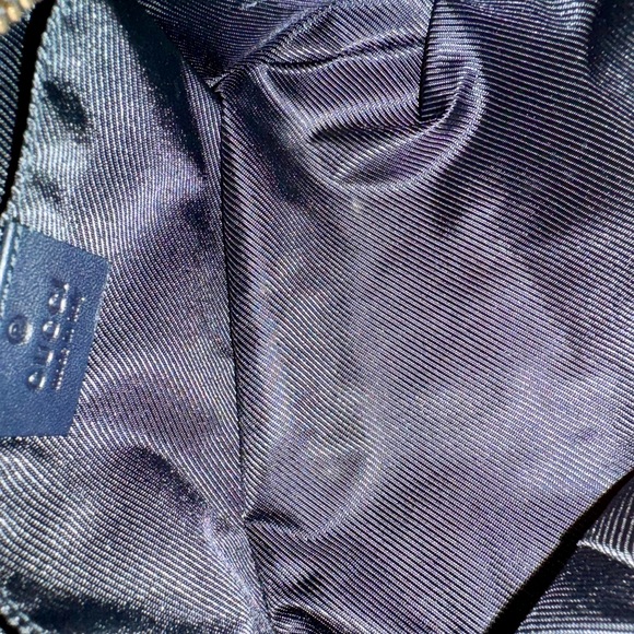 Sold x x GUCCI GG supreme canvas cosmetic pouch red and blue web - Picture 12 of 14